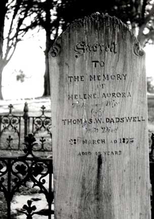Grave marker for Helena Dadswell