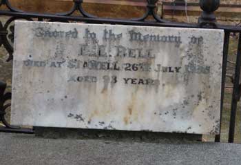 Grave headstone of Emma (Dadswell) Bell