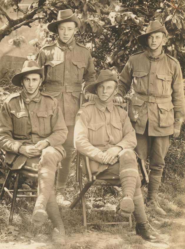 Stan Dadswell with Army colleagues