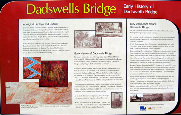 Sign at Dadswells Bridge