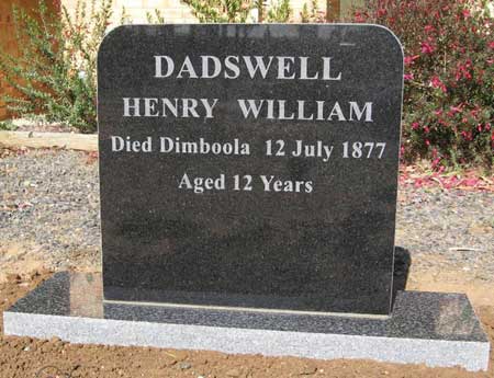 Gravestone of Henry William Dadswell